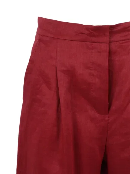 Plisuotas plačiakojis palazzo kelnės Max Mara raudona