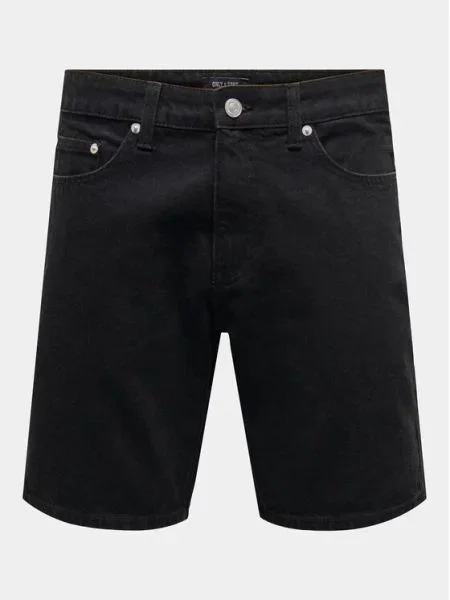 Only & Sons Farmer rövidnadrág Edge fekete