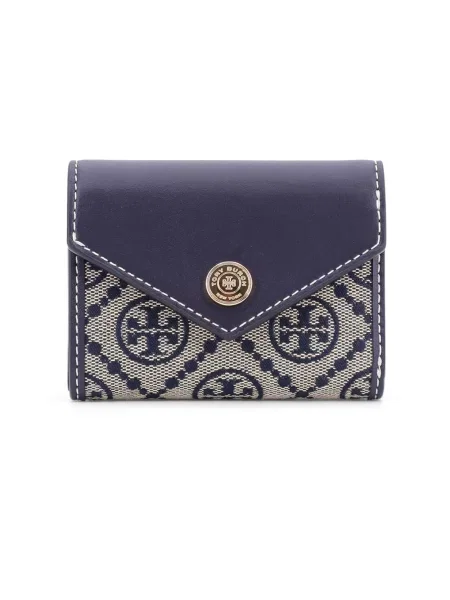 Portfel Tory Burch elegancki niebieski