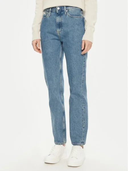 Calvin Klein Jeans Blugi Straight Fit albastru