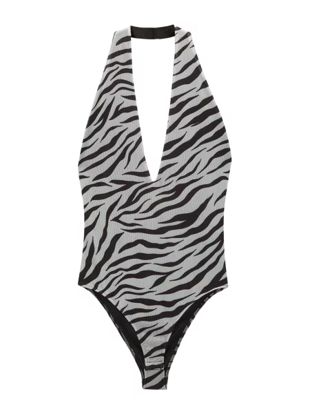 Pull&Bear Tricou body gri deschis negru