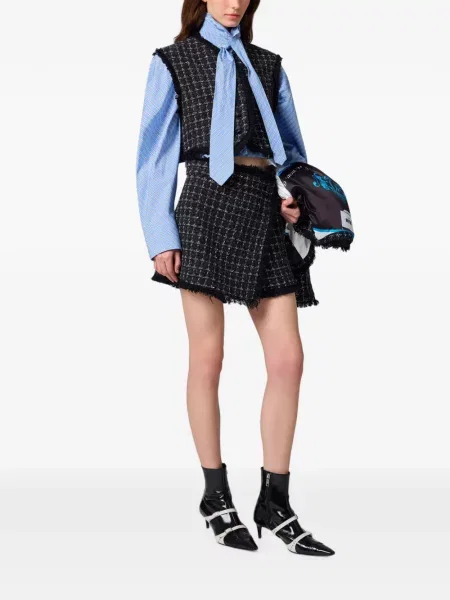 Pantaloni scurți Msgm din tweed negru