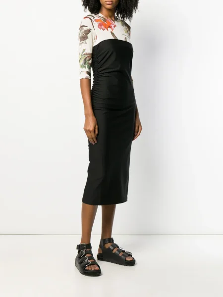 Sukienka midi Off-white do kolan garniturowa biała