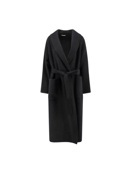 Płaszcz Hevò wełniany czarny