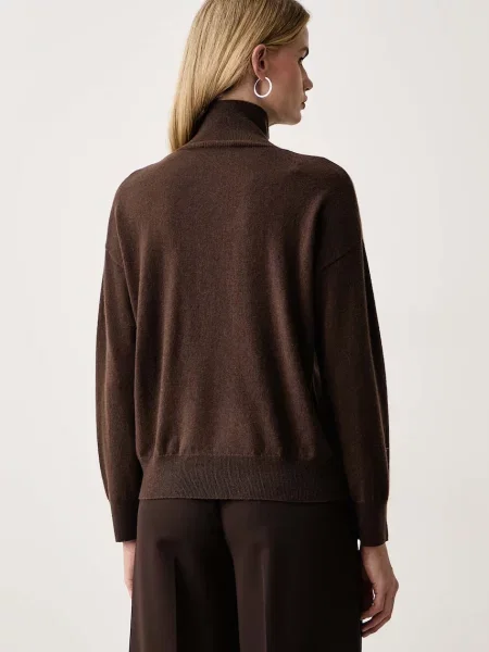 Seventy Venezia sweter wełniany brązowy