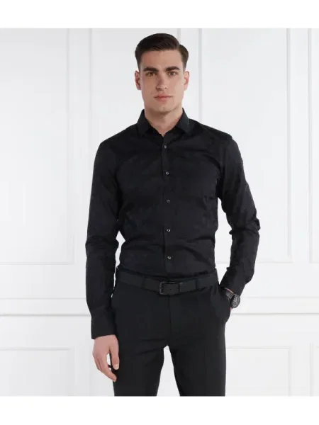 HUGO Cămașă Elisha | Extra slim fit negru