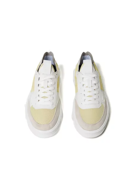 Sneakerși Twinset cu șireturi din dantelă alb