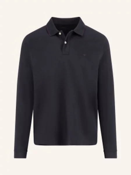 Fynch-Hatton Koszulka Polo Z Pikowaniem blau granatowe