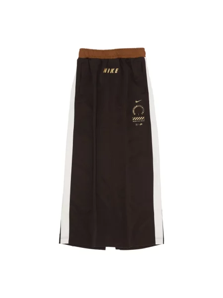 Dzianinowa długa spódnica maxi Nike brązowa
