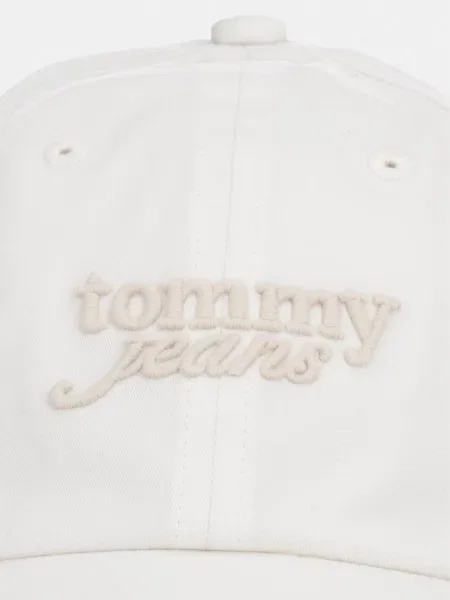Tommy Jeans Čiapka biela béžová