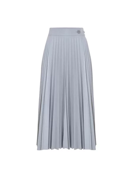 Spódnica plisowana Kocca elegancka skórzana szara