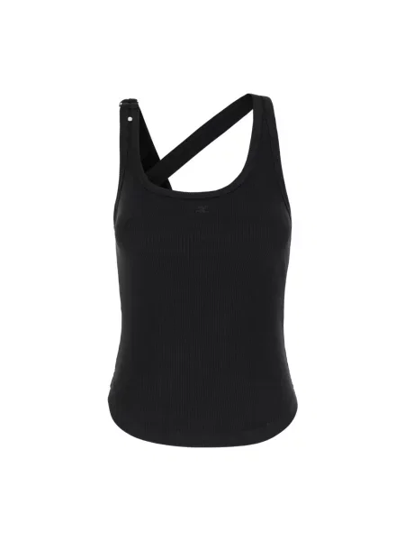 Podkoszulka Courreges asymetryczna czarna