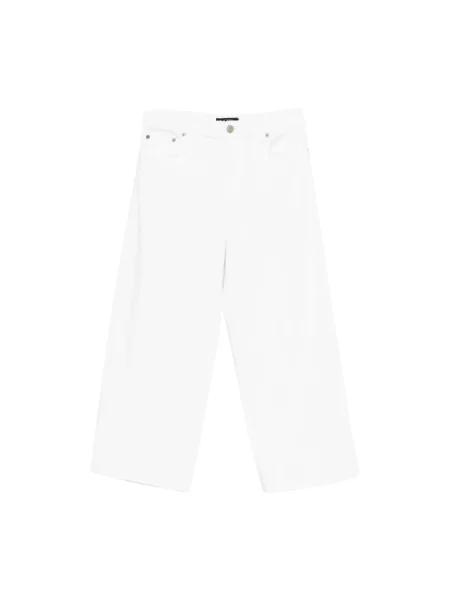 Szerokie jeansy Ralph Lauren o skróconej długości białe