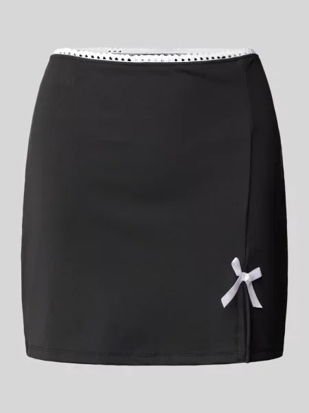Spódnica mini z wiązanym detalem model ‘ZITA’ Noisy May czarna