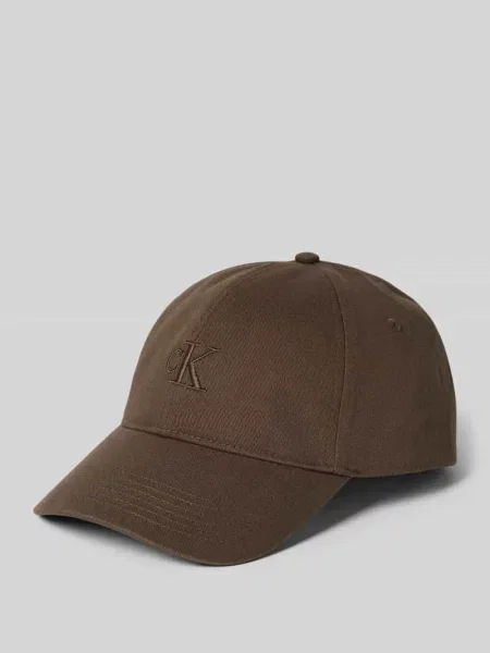 Calvin Klein Czapka z daszkiem Monogram Embroidery Baseball Cap brązowy
