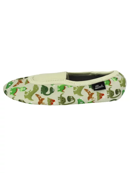 BECK Papuci de casă Funny Dinos / maro / verde / oliv bej