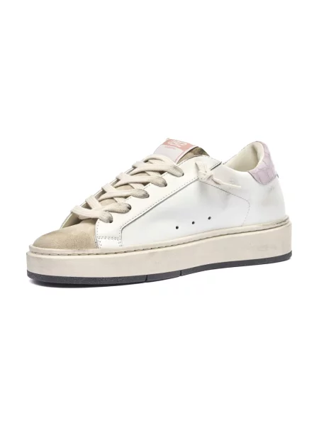 Sneakersy 4b12 skórzane białe