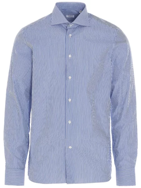 Pruhovaná košile Borriello Napoli modrá