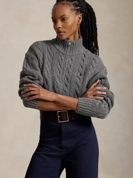 Pulover Polo Ralph Lauren de lână gri