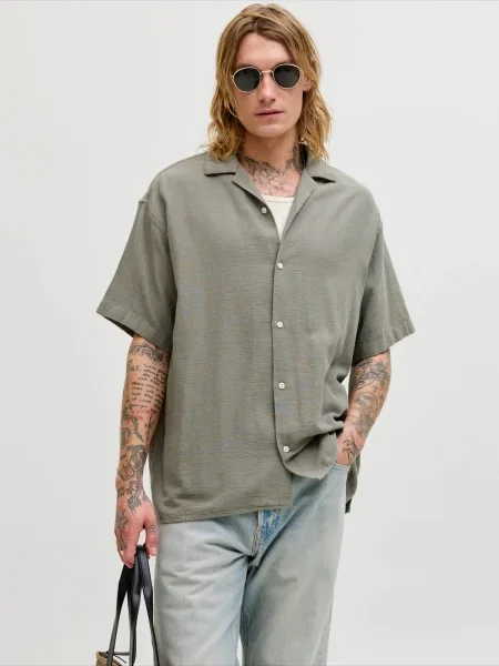 JACK & JONES Cămașă JJELIAM pământiu