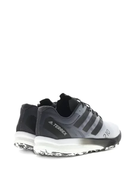 Pruhované trekkingové lněné tenisky Adidas UltraBoost šedé