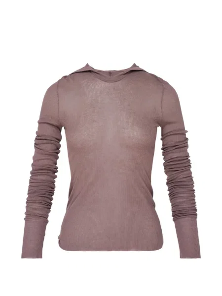 Tricou Rick Owens cu glugă violet