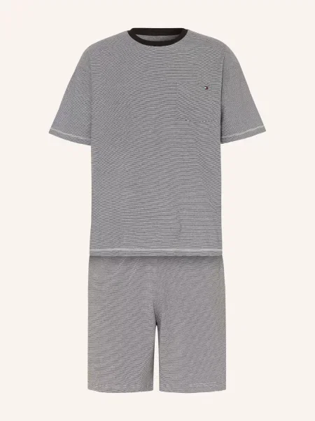 Tommy Hilfiger Krátké Pyžamo černá bílá