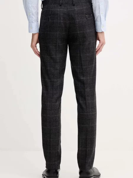 Kalhoty s příměsí vlny Tommy Hilfiger šedá