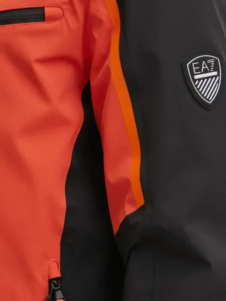 Geacă Ea7 Emporio Armani cu imagine portocaliu