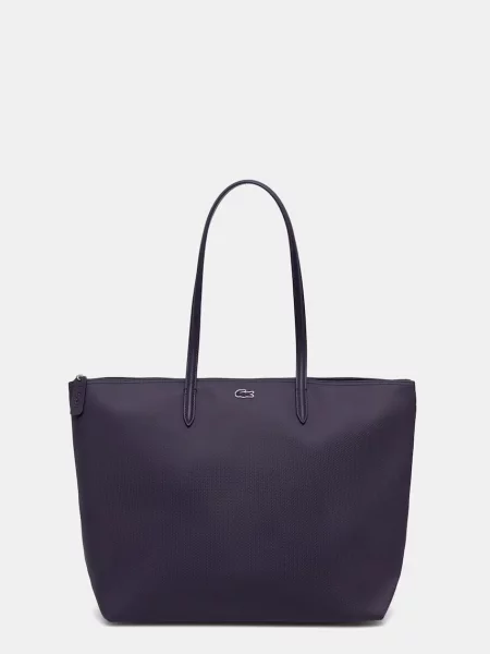 Geantă shopper Lacoste violet
