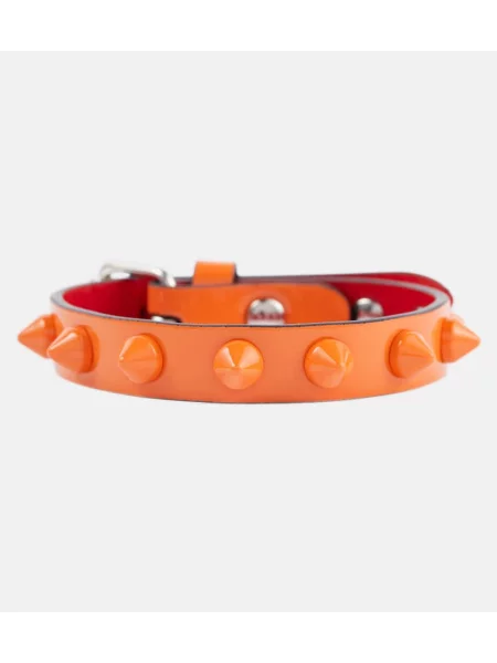 Usnjena zapestnica Christian Louboutin oranžna