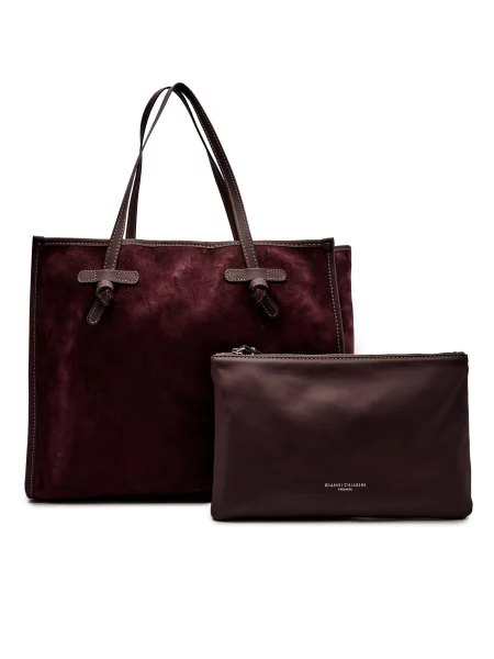 GIANNI CHIARINI Geantă shopper + borsetă MARCELLA | piele întoarsă