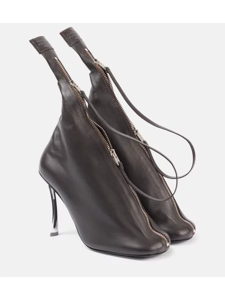 Cizme scurte Acne Studios din piele maro