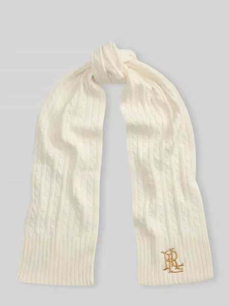 Lauren Ralph Lauren szalik z dodatkiem wełny biała