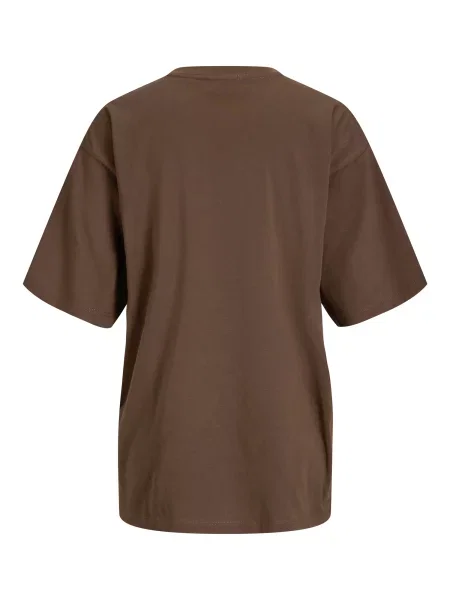 JJXX Oversize tričko JXANDREA tmavohnedá