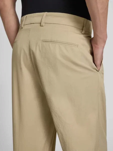 Drykorn Chinosy Leek_Wide Wide Fit beige beżowe