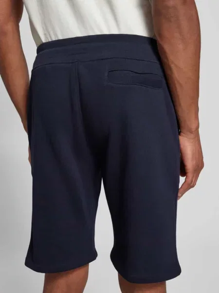Szorty z elastycznym pasem i tunelem model ‘ALDWIN’ Guess Activewear granatowe