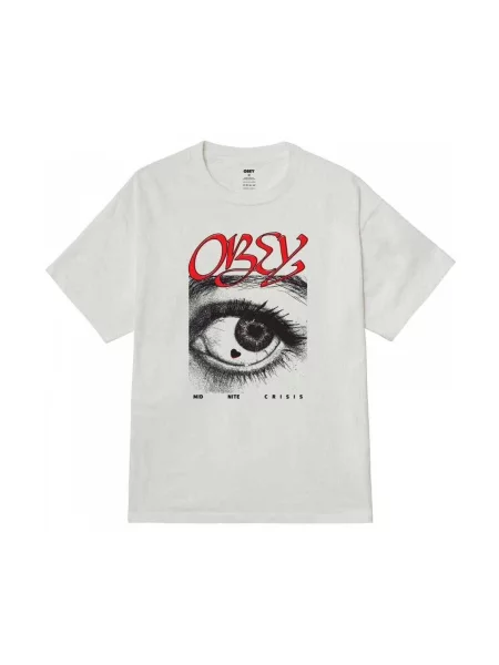 Tričko OBEY Midnite Crisis T-Shirt Pigment Vintage White XL bílé