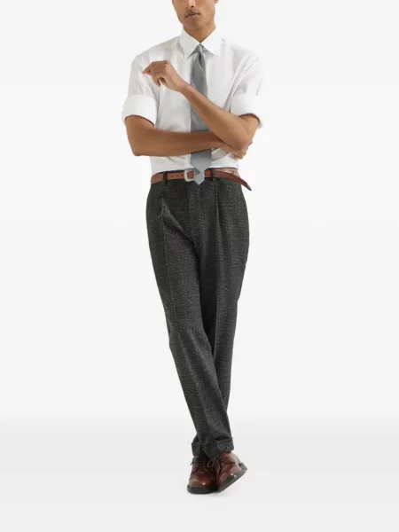 Pantaloni Brunello Cucinelli de lână gri