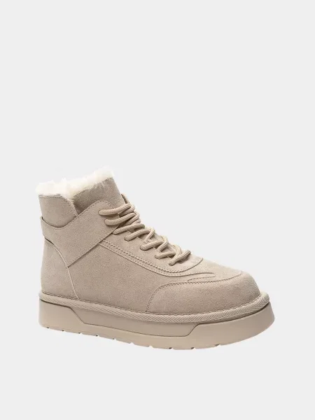 Замшевые ботинки Crosby бежевые