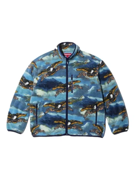 Geacă Supreme din fleece albastru