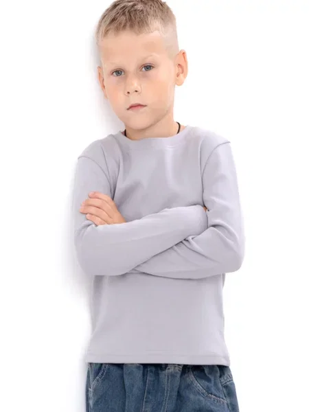 Дитячий Лонгслів Носи своє світло-сірий сірий