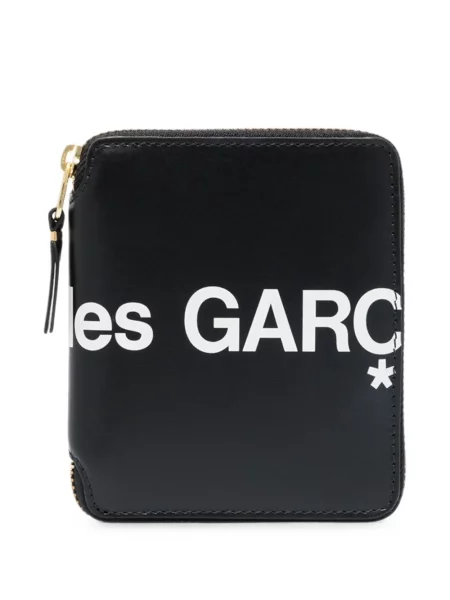 Portofel Comme Des Garçons Wallet din piele cu autograf negru