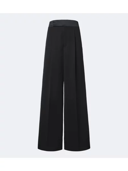Pantaloni Saint Laurent de lână negru