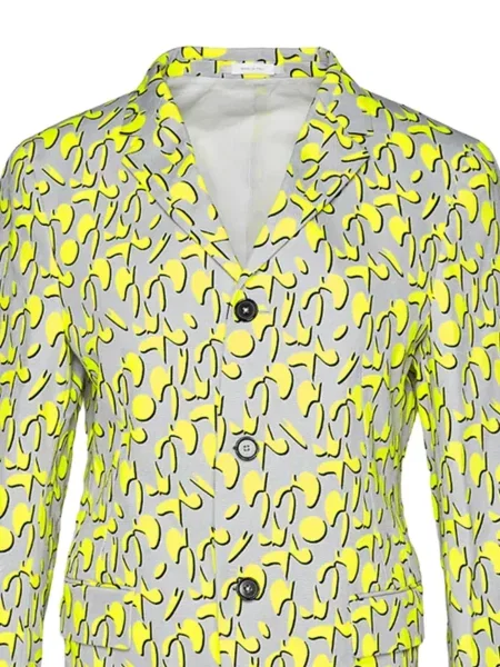 Sacou Jil Sander cu imagine cu imprimeu geometric galben