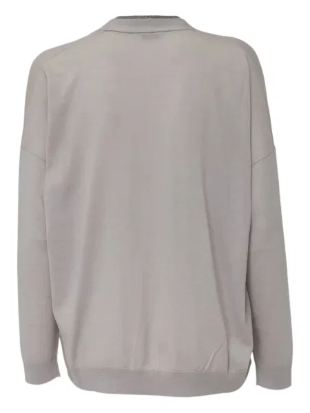 Cardigan Brunello Cucinelli cu decolteu în V gri