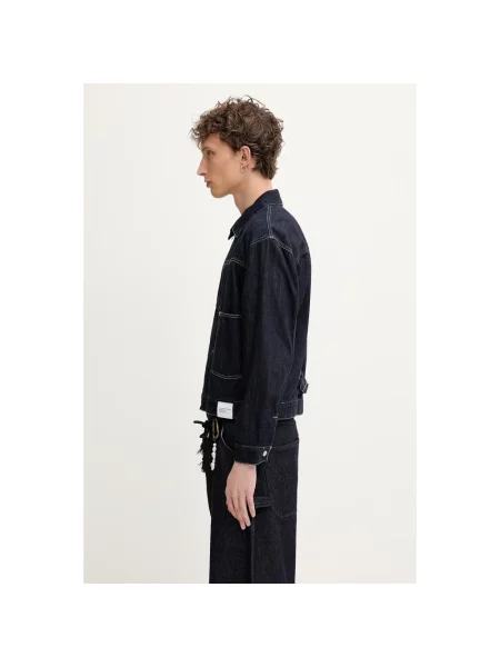 NEIGHBORHOOD kurtka jeansowa WASHED LW DENIM ZIP przejściowa niebieski