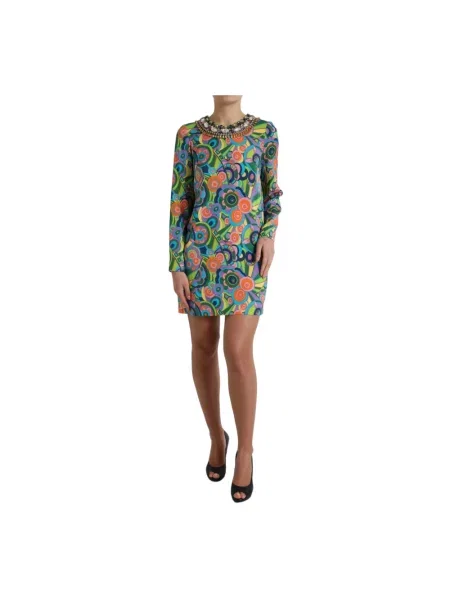 Krótka sukienka Dolce And Gabbana w geometryczne wzory