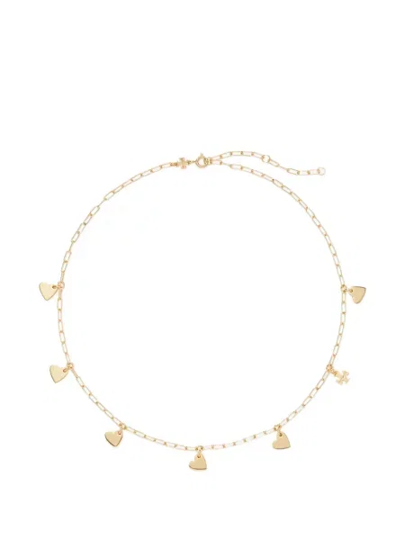 Pandantiv Tory Burch cu motiv cu inimi auriu