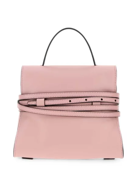 Τσάντα shopper Moschino γραβάτες ροζ